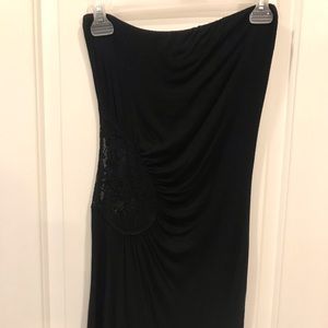 Black Arden B Strapless Dress Side Cut Out